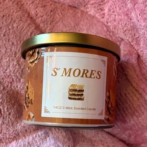 S'mores Scented Candle with Gold Lid NEW